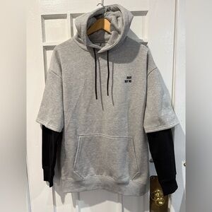 Okay But No Gray and Black Hoodie